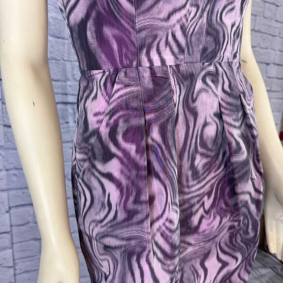 BCBGMaxAzria “Martina” Strapless Cocktail Dress purple and pink size 02 - Picture 5 of 12